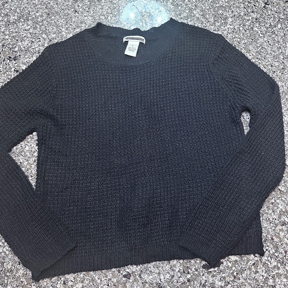 WOMENS BLACK SWEATER by Dani Simone laced in the back! size Large - Picture 1 of 5